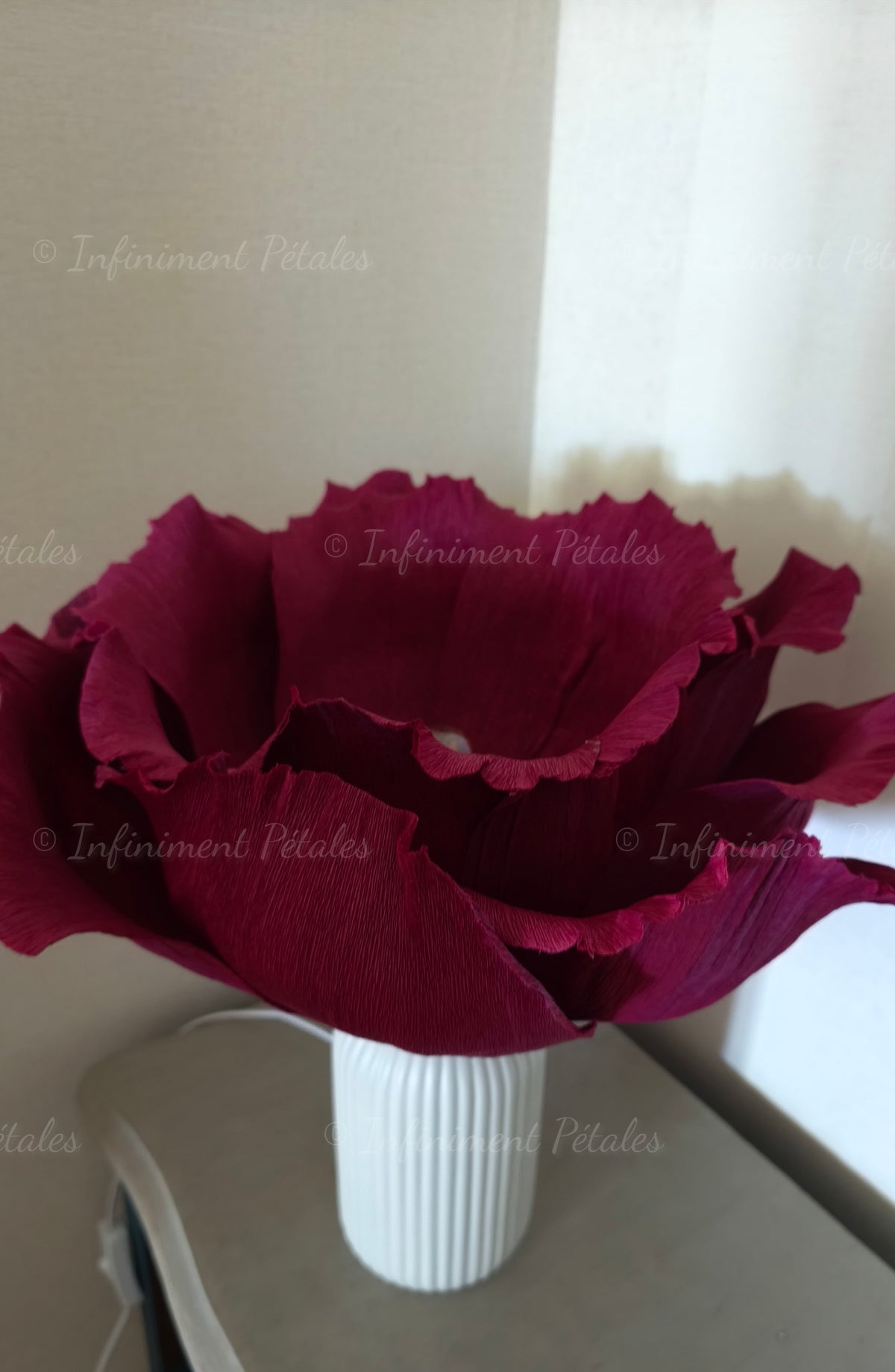 Lampe Rose "Velours de vin"